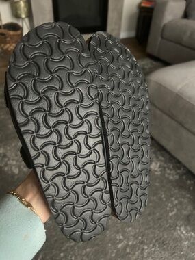 UNIONBAY Black Double-Buckle Cork-Style Slide Sandals